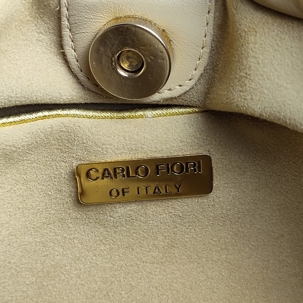 Vintage 80s Carlo Fiori Italy Snakeskin Patchwork Leather Shoulder Crossbody Bag - Picture 11 of 16